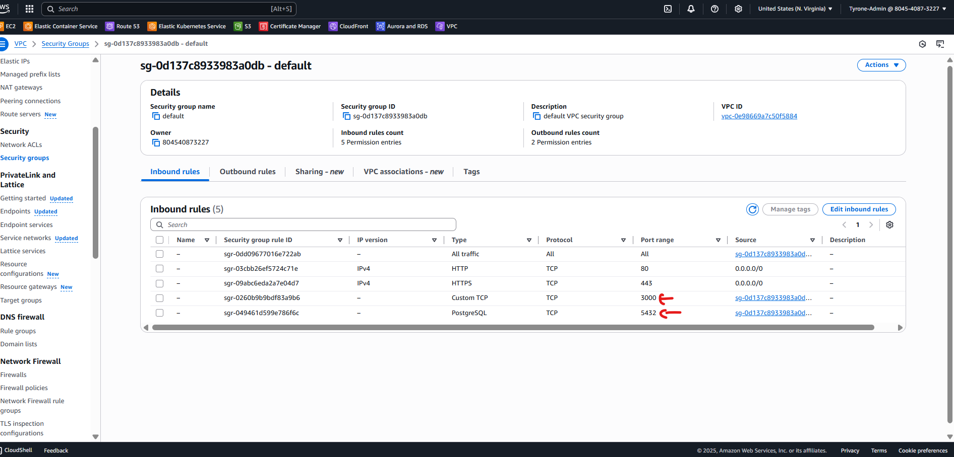 Security Group Config